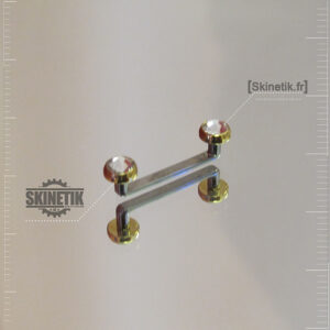 Agrafe titane gold strass